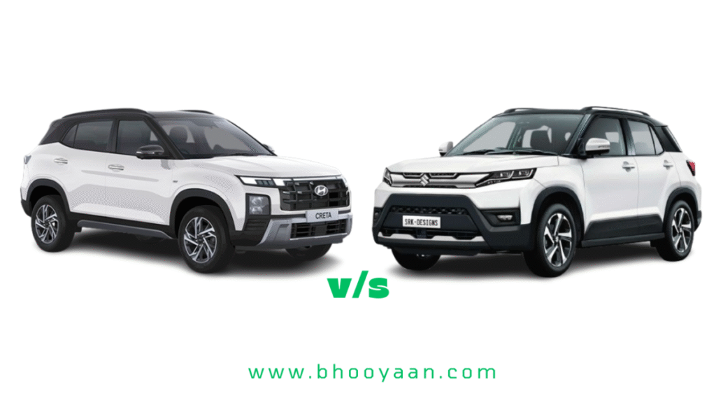 Hyundai Creta vs Maruti Brezza 2025 – इनमे से कोनसी है आपकी बेस्ट कार जाने कीमत, फीचर्स, माइलेज और पूरी जानकारी