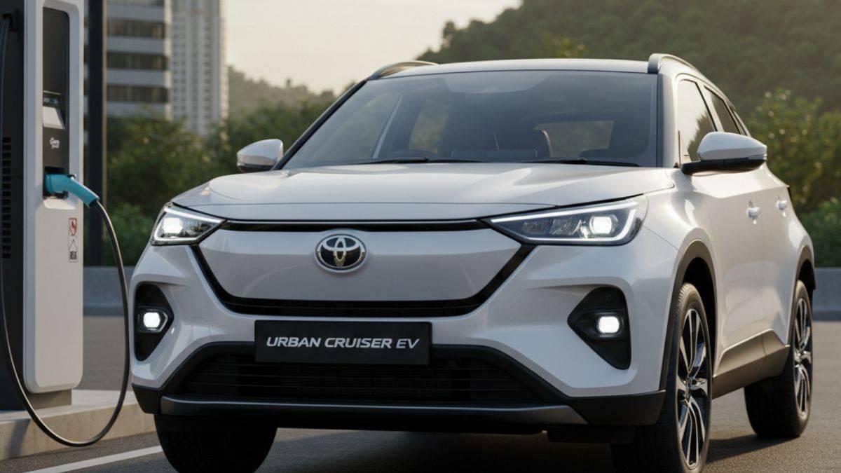 Toyota Urban Cruiser EV charging at station – upcoming electric SUV in India